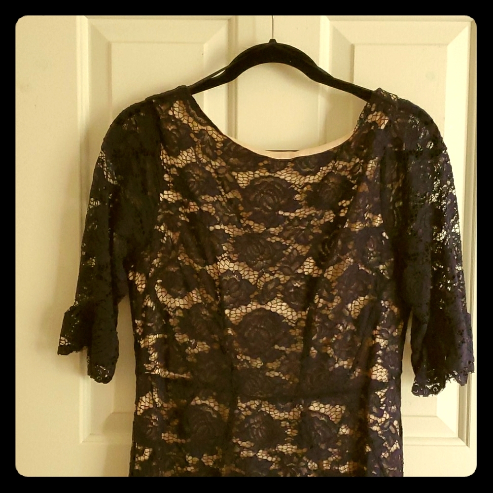 Navy blue lace dress